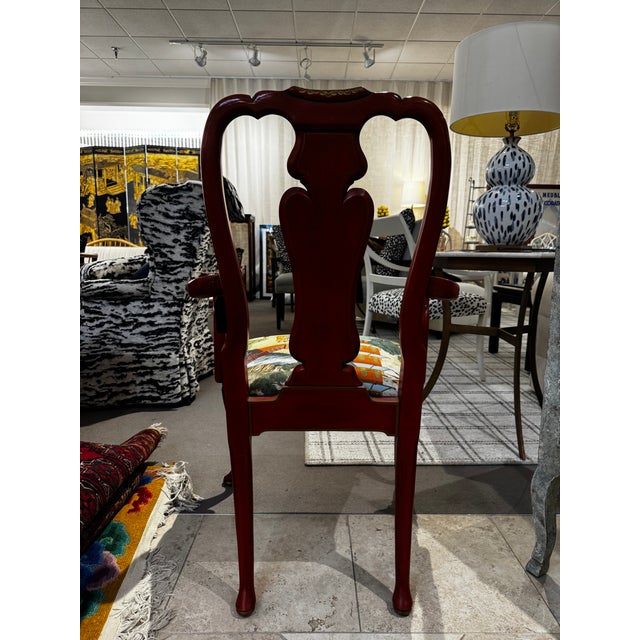 Chinoiserie 1980s Chinoiserie Kindle Painted Chair For Sale - Image 3 of 4
