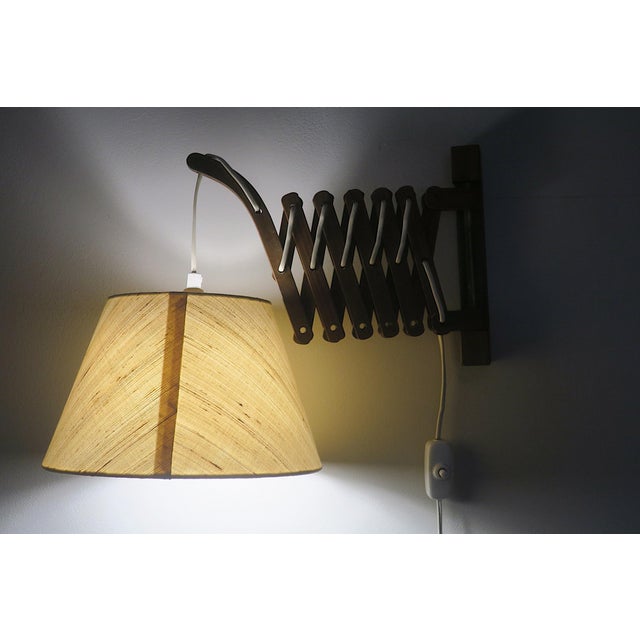 Large Concertina Wall Light in Teak by Erik Hansen for Le Kilint, Denmark, 1960s For Sale - Image 12 of 17