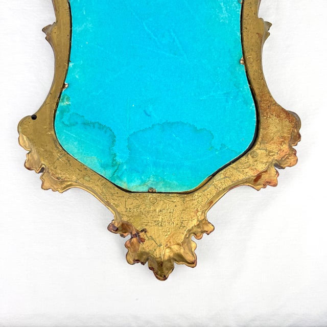 Midcentury Italian Rococo Style Mirror 25.75” X 11.25” For Sale - Image 11 of 12