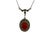 Art Deco 1940s Art Deco Sterling Silver Carnelian & Marcasite Necklace For Sale - Image 3 of 5