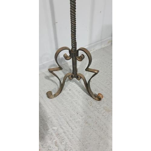 Large Cast Iron Candelabras, Set of 2 For Sale - Image 5 of 7