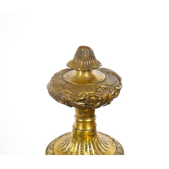 Italian Louis XVI-Style Gray Marble / Gilt-Bronze Mounted Urn, Late 19th Century For Sale - Image 9 of 15