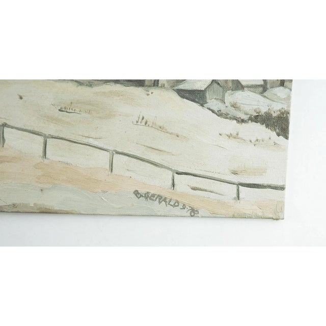 Farmhouse Gray Tonalist Farmhouse Landscape Painting For Sale - Image 3 of 4