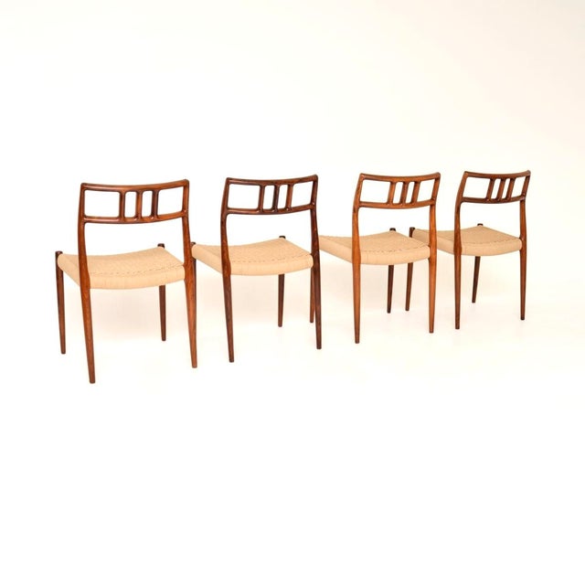 Mid-Century Modern Vintage Danish Model 79 Chairs from Niels Moller, 1960s, Set of 4 For Sale - Image 3 of 15