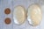 Shell Vintage Capiz Shell Trinket Trays & Coasters W/ Gold Scalloped Edges For Sale - Image 7 of 8