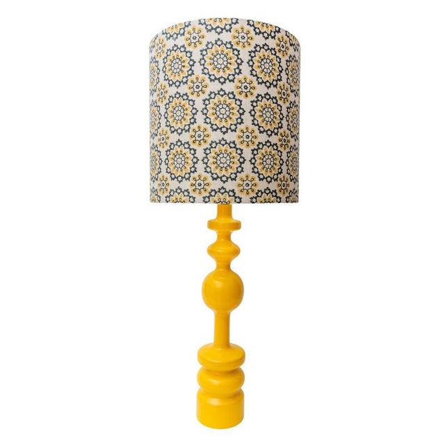 Pamela GM Table Lamp in Beech with Lacquer and Aj Linen by Popus Editions For Sale - Image 6 of 13