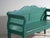 Rustic Antique Painted Bench in Pine Wood, Central Europe, 1910 For Sale - Image 3 of 11