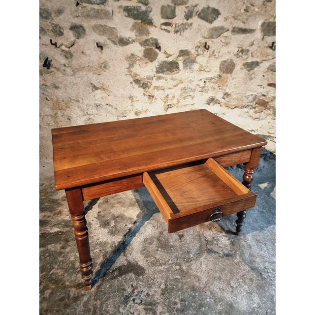 Brown Vintage French Table in Cherrywood, 1930s For Sale - Image 8 of 14