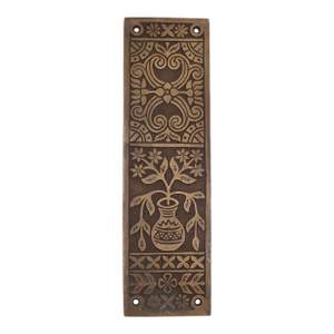 Victorian Reproduction Eastlake Brass Door Push Plate