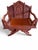Wood Vintage Thai Hand-Carved Teak Elephant Motif Settee / Currule Chair For Sale - Image 7 of 8