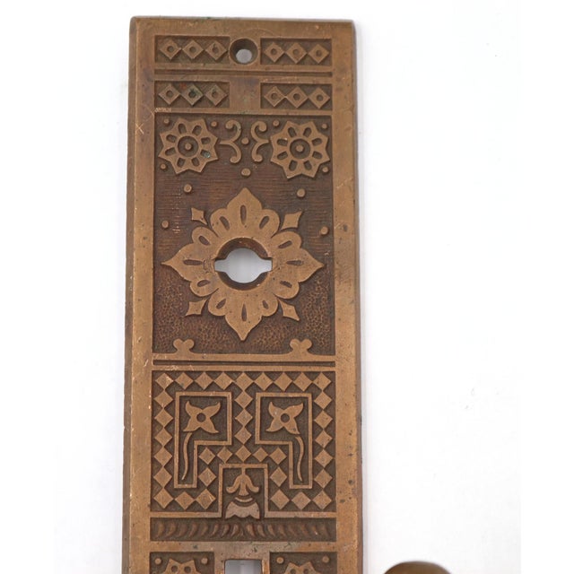 Russell & Erwin Antique 12.5 In. Bronze Aesthetic Door Pull For Sale - Image 4 of 9