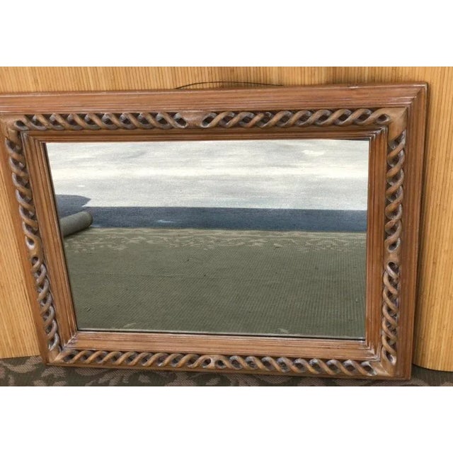 Vintage Italian Hand Carved Pine Mirror. Beautifully handcrafted in Italy . In great vintage condition, mid century,...