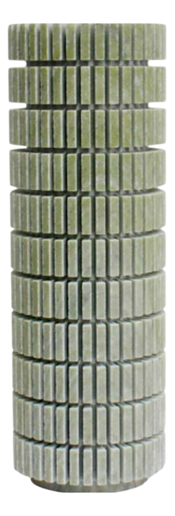 Pixel R1 Decorative Vase in Laguna Green Marble by Bufalini Marmi