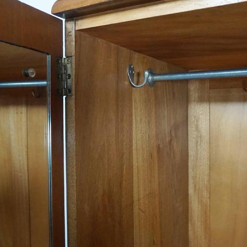 1930s Art Deco Wardrobe in Walnut, 1930s For Sale - Image 5 of 9