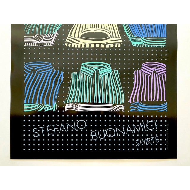 Various Artists Stefano Buonamici Vintage 1980's " Shirts " Postmodern Fine Art Silkscreen Print Italian Pop Art Poster For Sale - Image 4 of 9