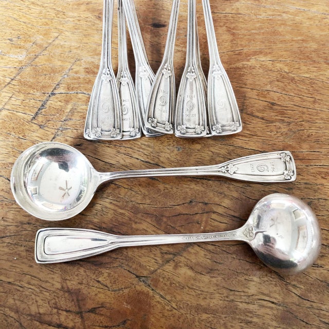 Set of 12 Antique Tiffany & Co Sterling Silver Soup Spoons Chairish