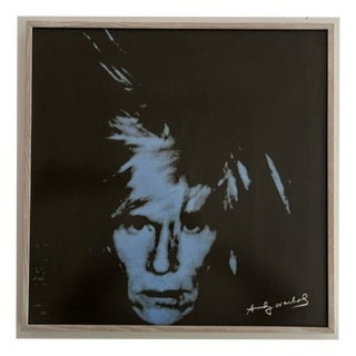 Andy Warhol Porcelain Pop Art Portrait in Blue from Rosenthal For Sale