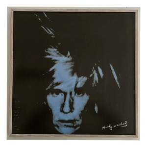 Andy Warhol Porcelain Pop Art Portrait in Blue from Rosenthal