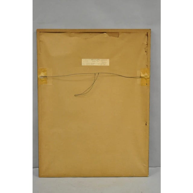 Itzhak Nesher (Austrian Israeli B 1929) "String Group" Judaica Watercolor Signed For Sale - Image 11 of 13