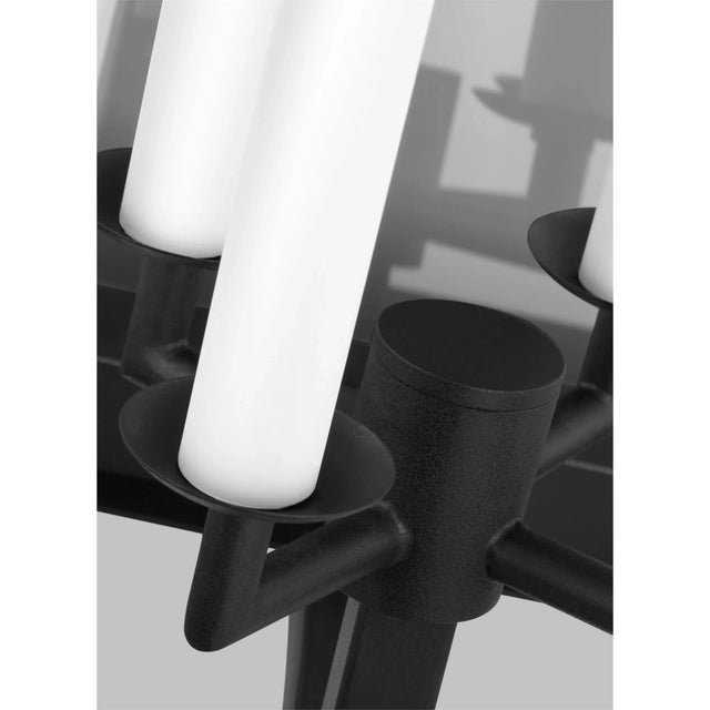 Chapman & Myers by Visual Comfort Studio Hyannis Extra Large Lantern, Textured Black For Sale - Image 4 of 5