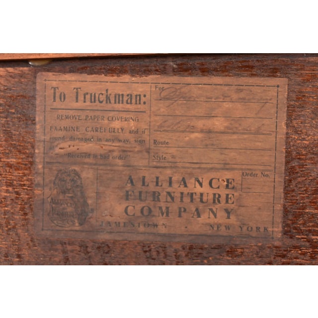 Limbert Style Antique Mission Oak Arts and Crafts Bookcase Cabinet, Circa 1910 For Sale - Image 13 of 14