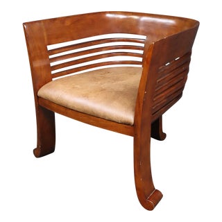 Vintage Mid Century Barrel Club Chair For Sale