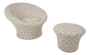 Set of Mushroom Armchair and Ottoman by Pierre Paulin for Artifort, 1960s