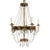 Vintage French Empire Chandelier Lighting Fixture Crystal Swag 5 Arm For Sale