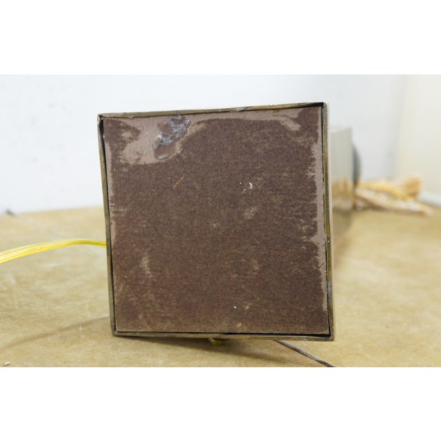 Mid 20th Century French Maison Le Dauphin Porcelain & Brass Monolith Table Lamp 35" For Sale - Image 12 of 14