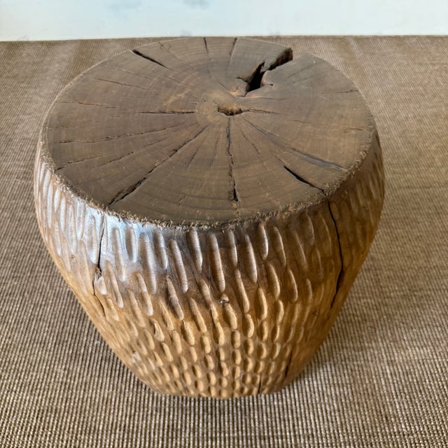 Reclaimed Walnut Side Table or Stump 18" For Sale - Image 4 of 8