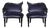 Pair of Art Deco Asymmetrical Fluted Curvilinear Ebonized Walnut Lounge Chairs For Sale