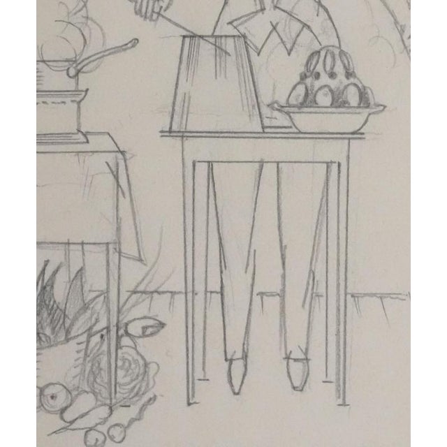Jean-Emile Laboureur, The Chief, 1937, Pencil on Paper For Sale - Image 5 of 8