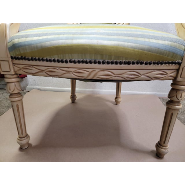 1950s Classic French Louis XVI Fauteuil Armchair For Sale In Los Angeles - Image 6 of 12