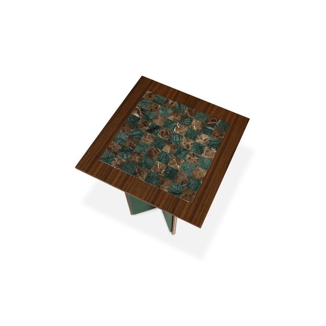 Animal Skin Howard Chess Table by Wood Tailors Club For Sale - Image 7 of 12