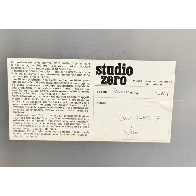 Siro Covey, Prospettiva, 1970s, Screen Printing on Steel For Sale - Image 4 of 10