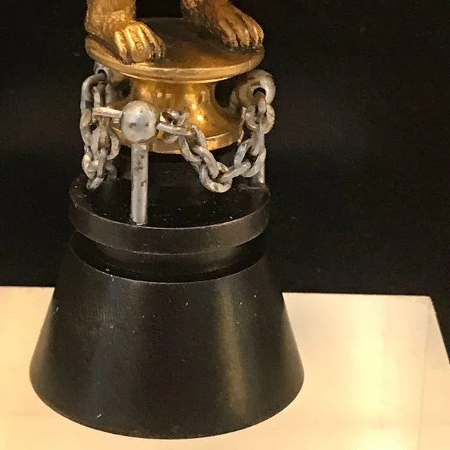 19th Century Russian Ormolu "Dancing Bear" Sculpture For Sale - Image 4 of 11