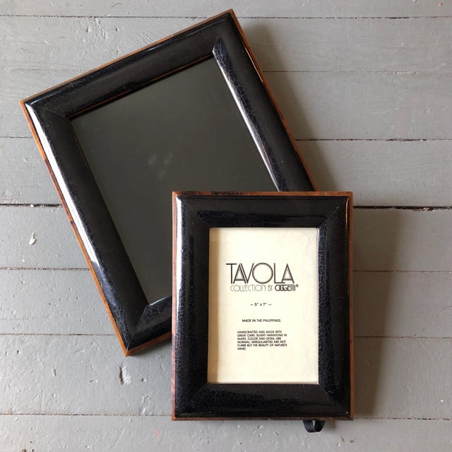 1980s Vintage Tavola Collection by Oggetti Photo Frames 8 X 10 & 5 X 7 - a Pair For Sale - Image 5 of 5