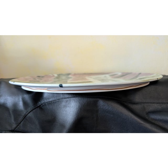 80s Ceramic Figural Wall Art by La Laurrien (Gilman) Ceramics ~ Vintage ~ 17.75" Diameter For Sale In Cleveland - Image 6 of 10