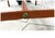 Brown Midcentury French Leather Wrapped Writing Table Attributed to Jacques Adnet For Sale - Image 8 of 10