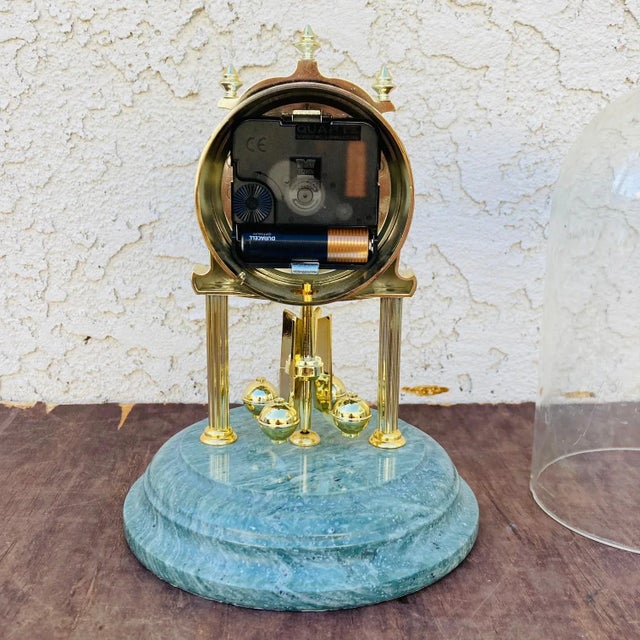 1970s Cardinal Anniversary Dome Clock With Marble Base | Chairish