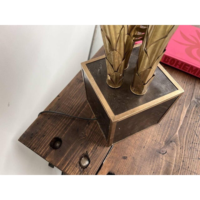 Early 21st Century Four-Headed Brass Palm Tree Table Lamp, 010s For Sale - Image 5 of 18
