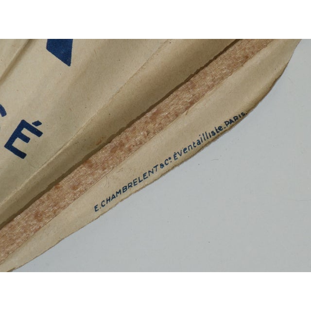 Green Art Deco Belle Epoque Hand Fans with Casino Advertising Graphic, Paris, France, Early 1900s, Set of 4 For Sale - Image 8 of 12