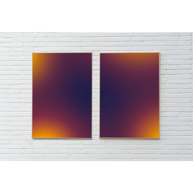 2025, Abstract Ethereal, Limited Edition Giclée Diptych of Reverse Sunsets by Cyd Fontaine- Set of 2 For Sale In Miami - Image 6 of 10