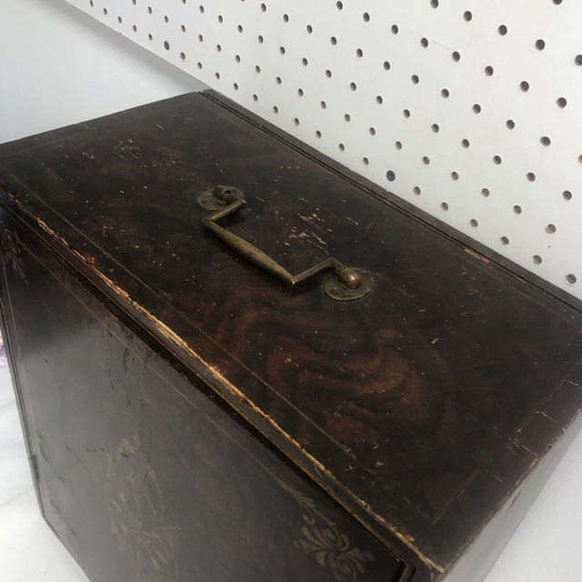 English Antique English "Inlaid" Faux Bois Medicine Cabinet For Sale - Image 3 of 10