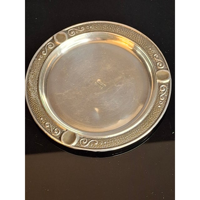 Antique Bezalel Jerusalem Sterling Silver Kiddush Cup Saucer Plate Judaica 925 For Sale In Boston - Image 6 of 14