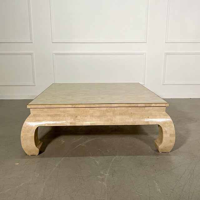 1970s 70's Tessellated Stone Ming Coffee Table For Sale - Image 5 of 7