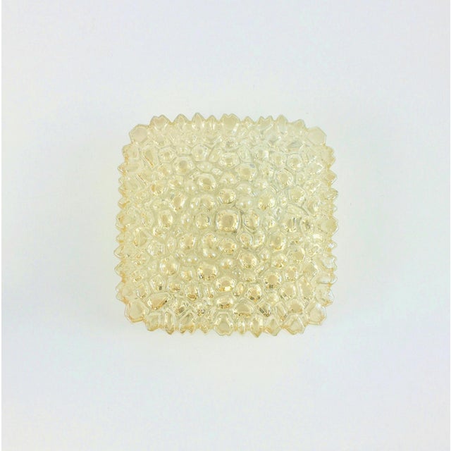 Stunning mid-century light amber/champagne bubble glass wall lamp by helena tynell for limburg (germany, 1960s/1970s)....