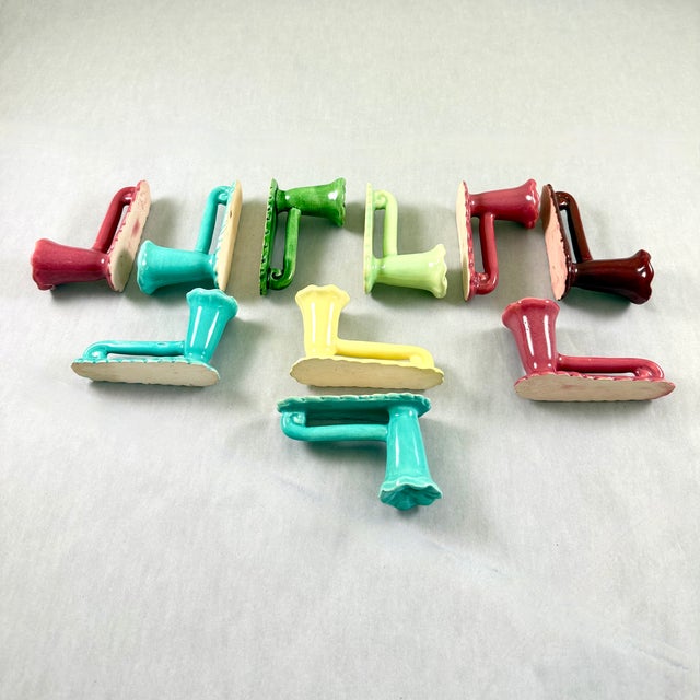 French Vallauris Flower Vase Knife Rests, a Set of Ten For Sale - Image 12 of 15