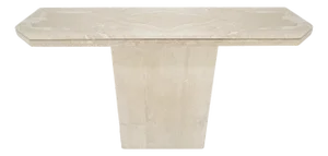 Travertine Stone Marble Italian Mid Century c1970s Console Sofa Table