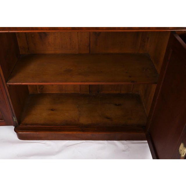 Antique 19th Century English Flame Mahogany Library Bookcase For Sale - Image 10 of 17